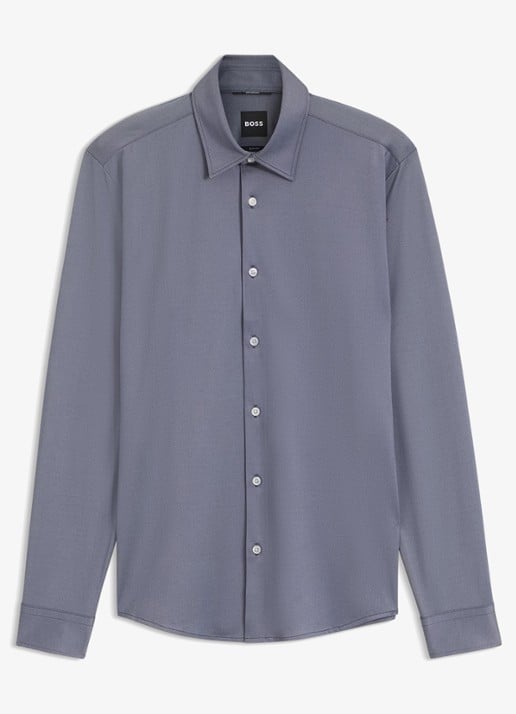 BOSS Regular fit overhemd met stretch
