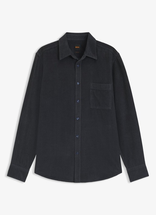 BOSS Regular fit overhemd van corduroy