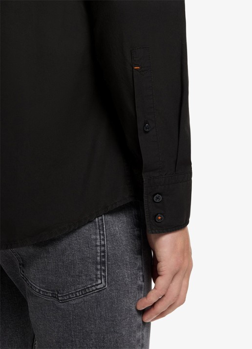 BOSS Regular-fit overhemd van katoenen popeline - detail 8 black-001 / zwart