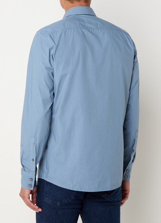 BOSS Regular-fit overhemd van katoenen popeline - achterkant 4 light/pastel blue-459 / blauw