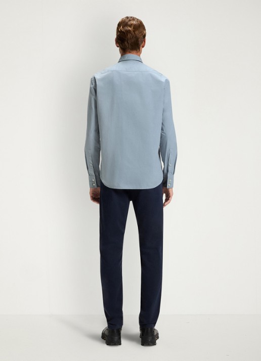 BOSS Regular-fit overhemd van katoenen popeline - achterkant 3 light/pastel blue-451 / lichtblauw