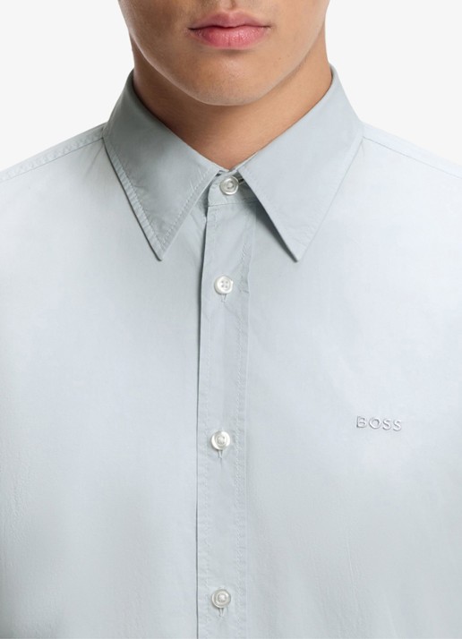 BOSS Regular-fit overhemd van katoenen popeline - detail 3 light/pastel grey-053 / grijs