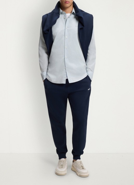 BOSS Regular-fit overhemd van katoenen popeline - voorkant 6 light/pastel grey-053 / grijs