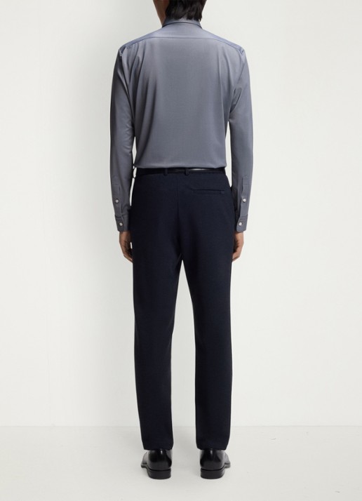 BOSS Regular fit overhemd - achterkant blauwgrijs
