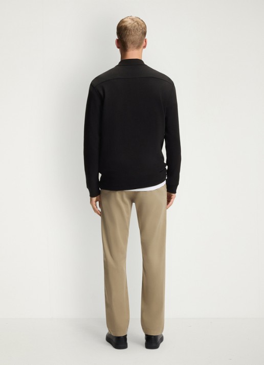 BOSS Regular fit polo met logo - achterkant zwart