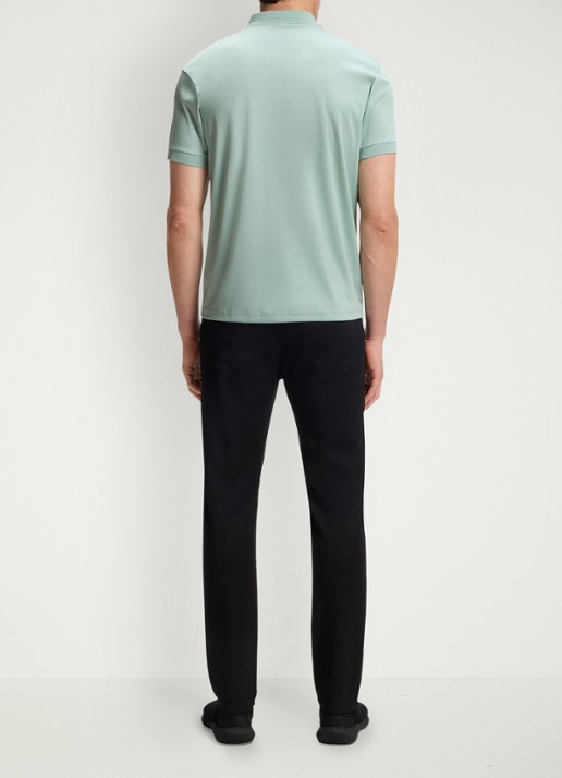 BOSS Regular fit polo met logo - achterkant 5 lindegroen