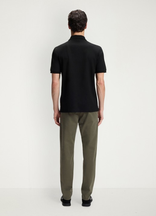 BOSS Regular fit polo van katoen - achterkant 5 zwart