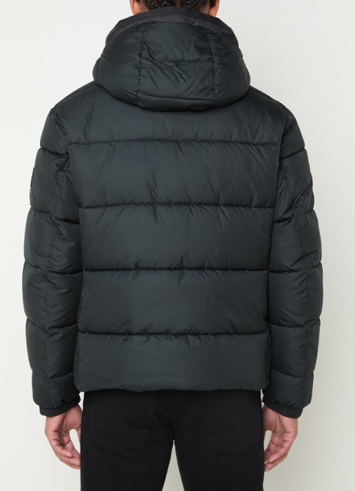 BOSS Regular-fit puffer jack van waterafstotend materiaal - achterkant 3 antraciet