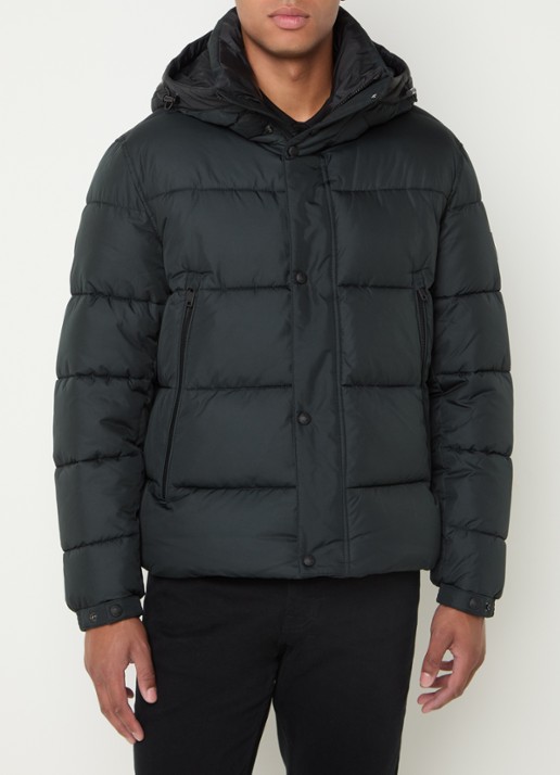 BOSS Regular-fit puffer jack van waterafstotend materiaal