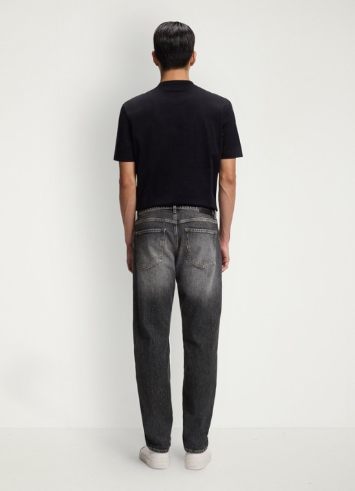 BOSS Relaxed fit jeans met steekzakken - achterkant 6 donkergrijs