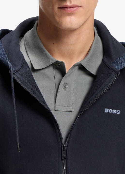 BOSS Relaxed fit trainingspak met logo - detail 4 donkerblauw