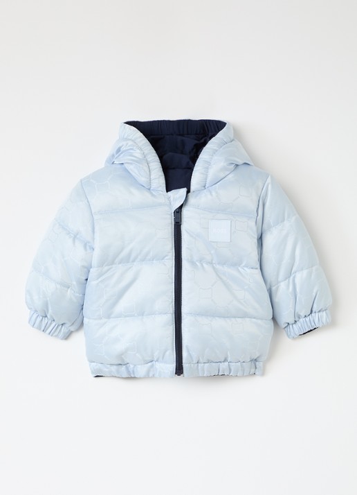 BOSS Reversible puffer jack met logo