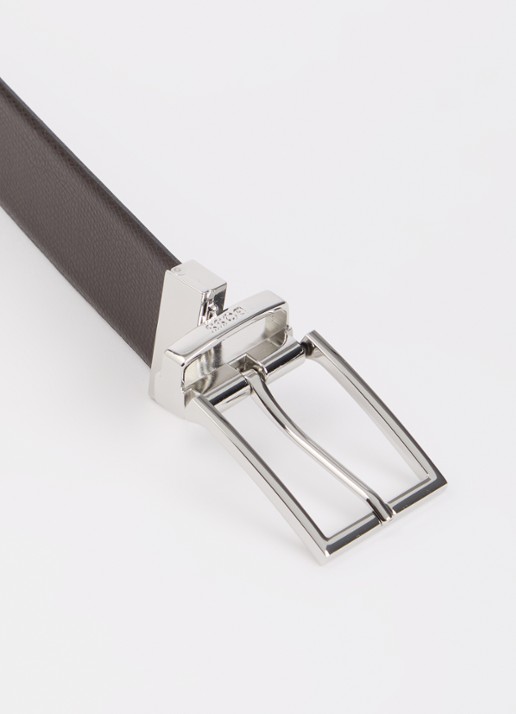 BOSS Reversible riem van leer  - detail 7 zwart
