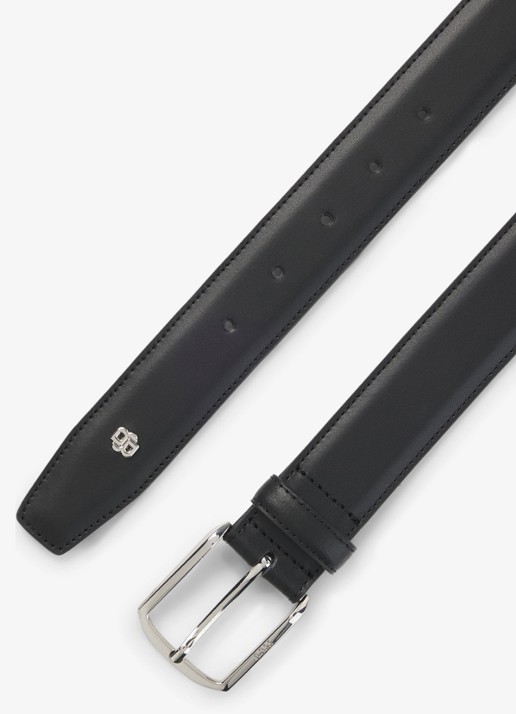 BOSS Riem van leer - voorkant 2 zwart