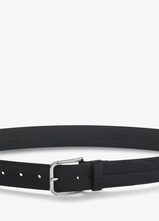 BOSS Riem van leer - detail 4 zwart
