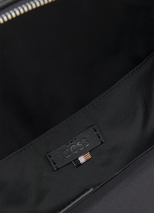 BOSS Rugzak van leer - achterkant 6 black-001 / zwart