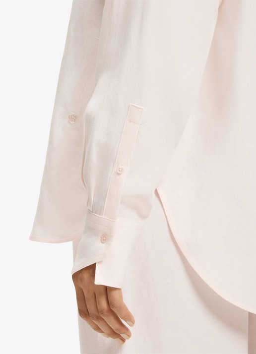 BOSS Saturday blouse met borstzak - detail 6 light/pastel pink-680 / roze