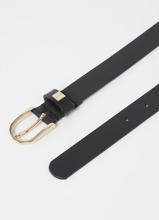 BOSS Scarlet riem van leer - detail 6 zwart
