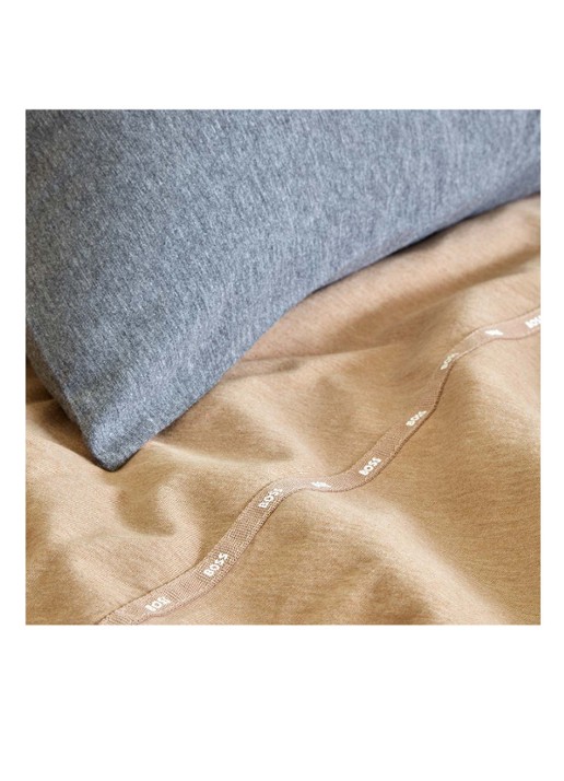 BOSS Sense dekbedovertrek in katoenblend - exclusief kussenslopen - detail 4 camel