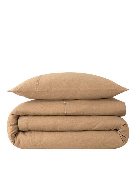 BOSS Sense dekbedovertrek in katoenblend - exclusief kussenslopen - detail 5 camel