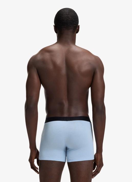 BOSS Set van drie boxershorts van stretchkatoen - achterkant 2 open blue-462 / blauw