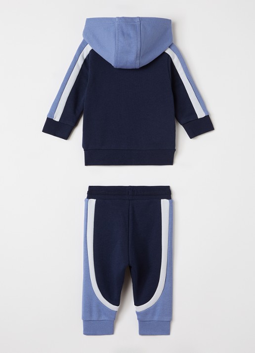 BOSS Set van sweatvest met joggingbroek 2-delig - voorkant 2 donkerblauw