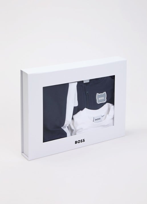 BOSS Set van sweatvest, T-shirt en joggingbroek 3-delig - detail 2 donkerblauw