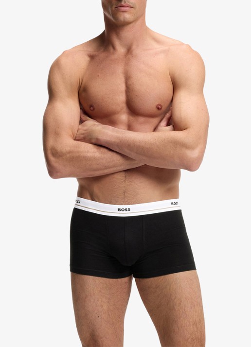 BOSS Set van vijf korte boxershorts met logotailleband van stretchkatoen - detail 3 open miscellaneous-963