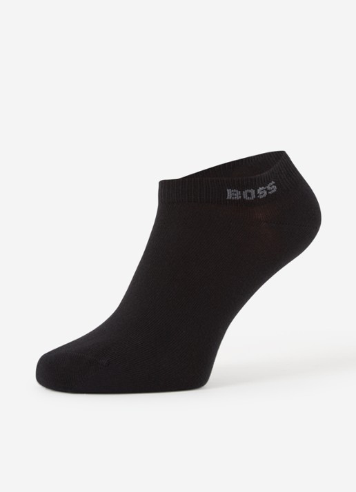 BOSS Set van vijf paar enkelsokken met logodetails - detail 4 zwart