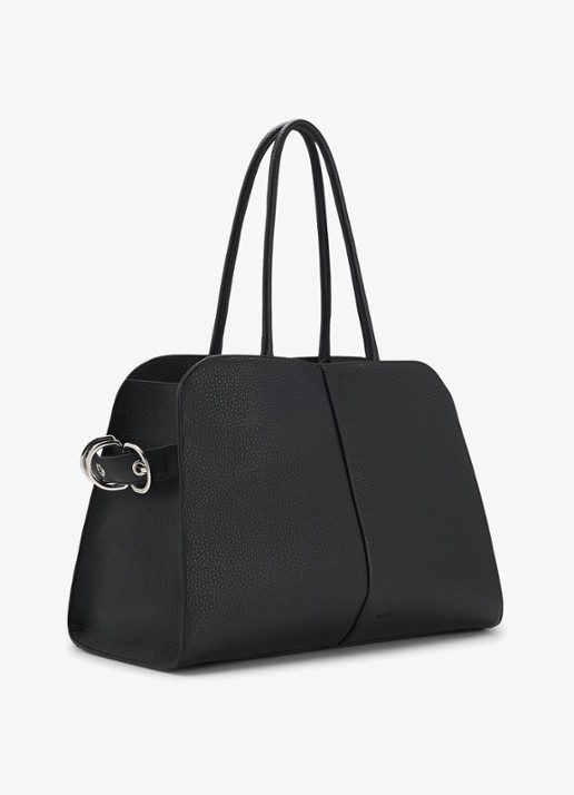 BOSS Shopper van imitatieleer - detail 2 zwart