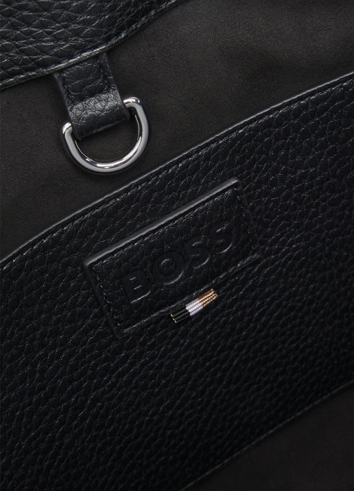 BOSS Shopper van imitatieleer - detail 3 zwart