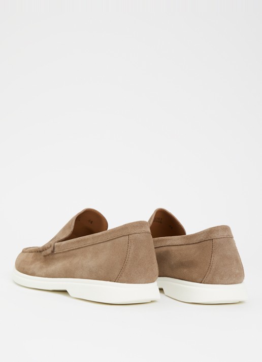 BOSS Sienne loafer van suède - achterkant 4 lichtbruin