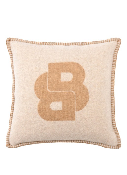 BOSS Signature sierkussenhoes in wolblend 45 x 45 cm