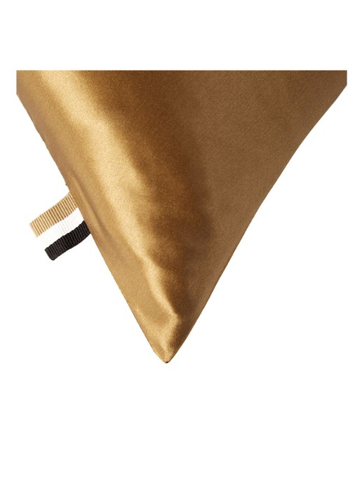 BOSS Silkham kussensloop van zijde - detail 4 camel