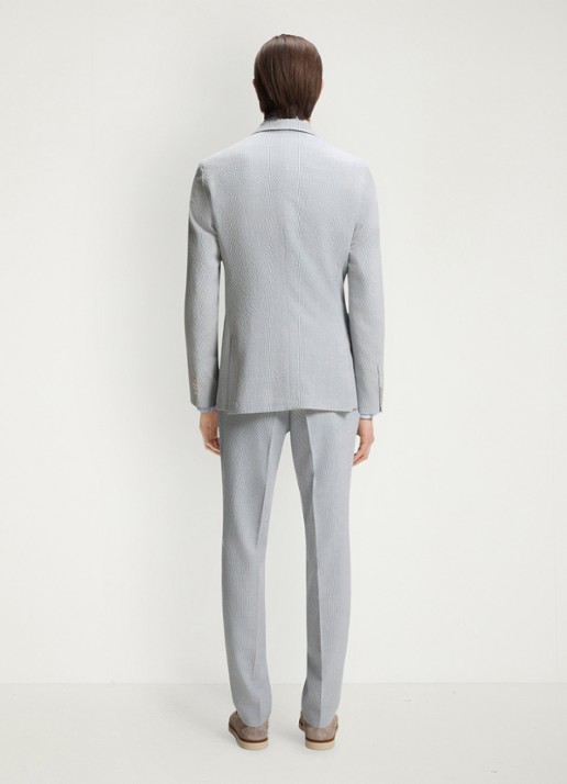 BOSS Slim fit 2-delig pak in wolblend - achterkant 6 lichtblauw