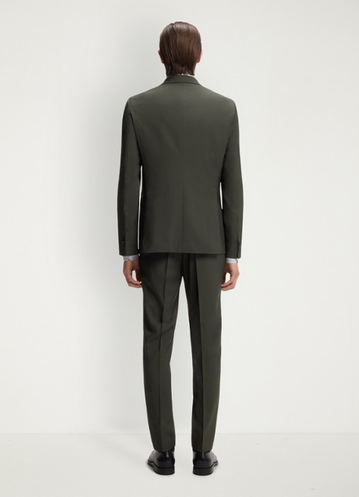 BOSS Slim fit 2-delig pak in wolblend - achterkant groen