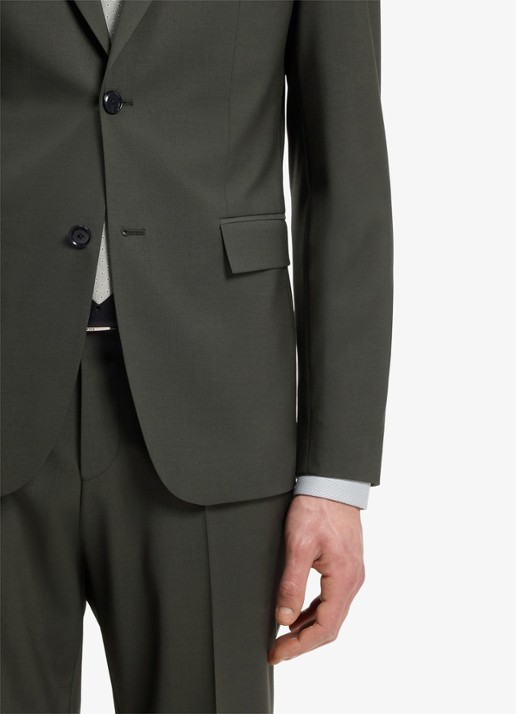 BOSS Slim fit 2-delig pak in wolblend - detail 3 groen