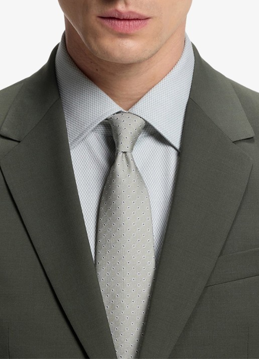 BOSS Slim fit 2-delig pak in wolblend - detail 4 groen