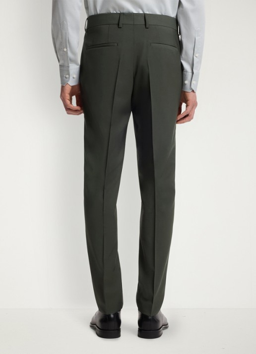 BOSS Slim fit 2-delig pak in wolblend - detail 6 groen