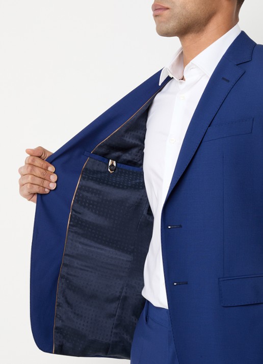 BOSS Slim fit 2-delig pak van scheerwol - detail 5 royalblauw