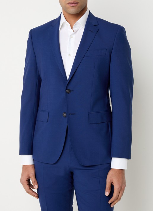 BOSS Slim fit 2-delig pak van scheerwol - detail 6 royalblauw