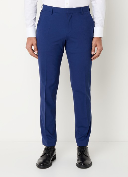 BOSS Slim fit 2-delig pak van scheerwol - voorkant 3 royalblauw