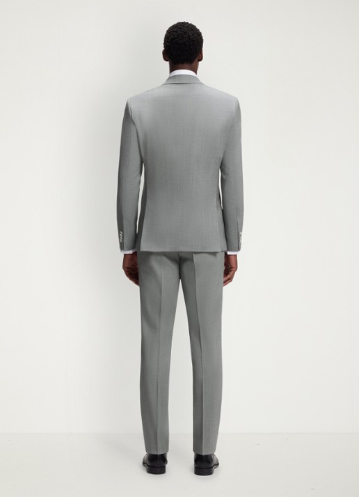 BOSS Slim fit 2-delig pak van wol - achterkant 6 dark beige-254 / beige