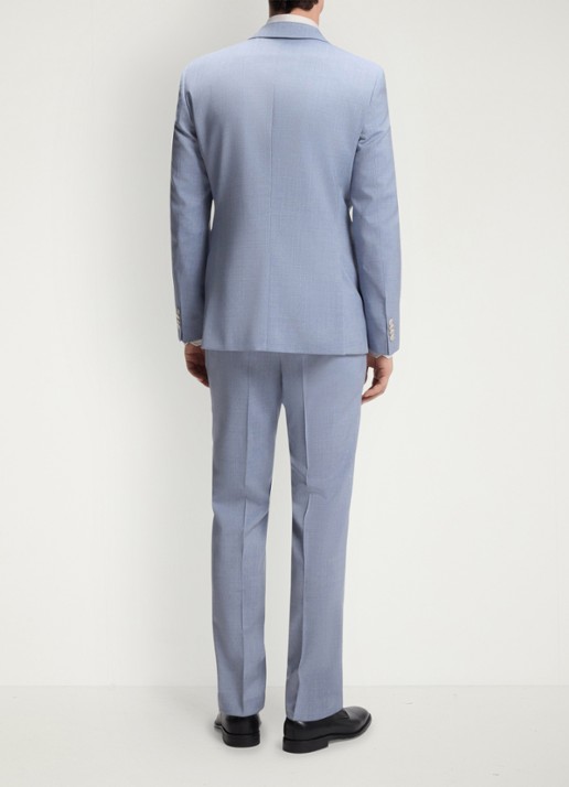 BOSS Slim fit 2-delig pak van wol - detail 4 light/pastel blue-450 / lichtblauw