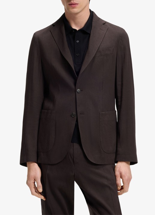 BOSS Slim fit blazer in linnenblend
