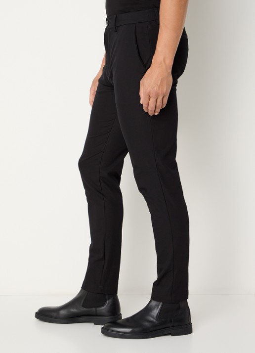 BOSS Slim-fit broek van een katoenmix met stretch - detail 2 zwart