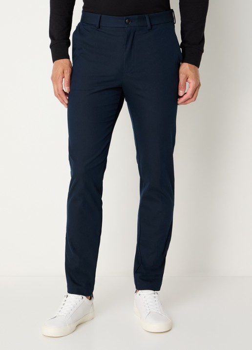BOSS Slim-fit broek van een katoenmix met stretch