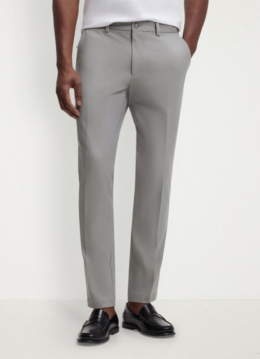 BOSS Slim-fit broek van een katoenmix met stretch