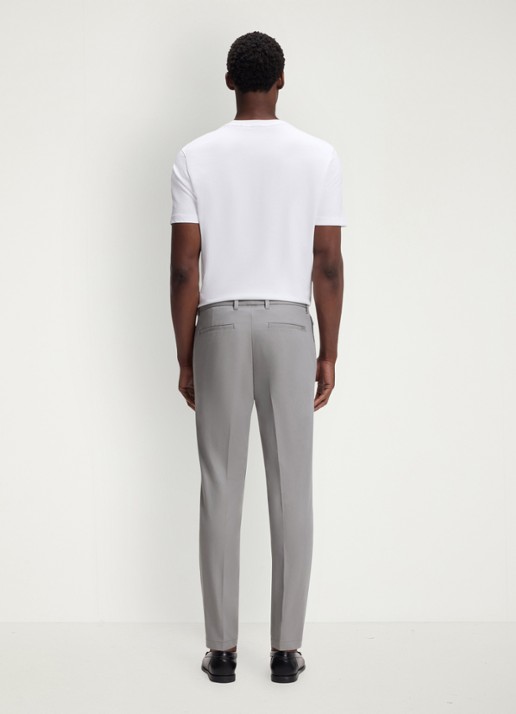 BOSS Slim-fit broek van een katoenmix met stretch - detail 4 open grey-079 / grijs