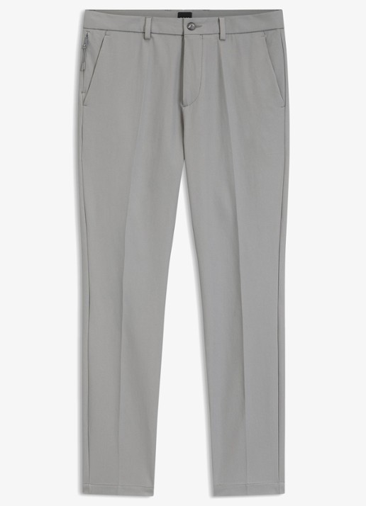 BOSS Slim-fit broek van een katoenmix met stretch